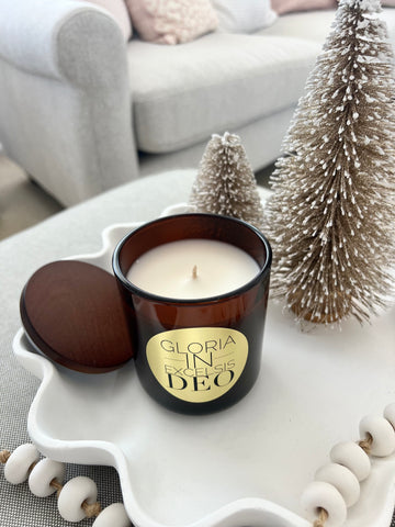 Christmas 2023 - Gloria In Excelsis Deo - Large Amber Candle