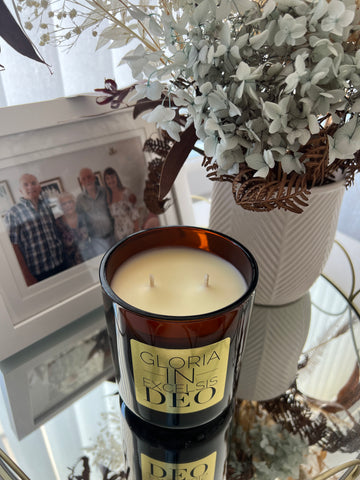 Christmas 2023 - Gloria In Excelsis Deo - XL Amber Candle