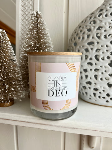 Christmas 2023 - Gloria In Excelsis Deo - JOY - XL White Candle